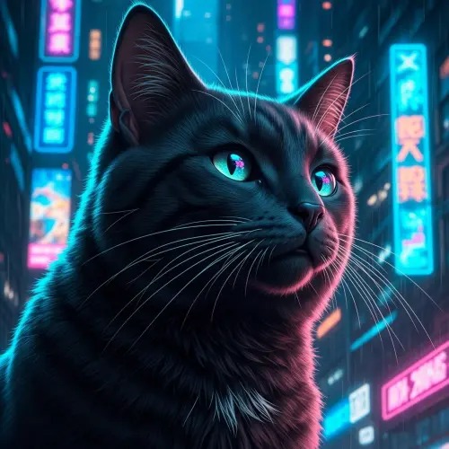Cute Black Cat Pfp