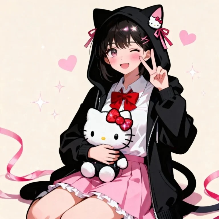 Y2k Black Girl Hello Kitty Pfp